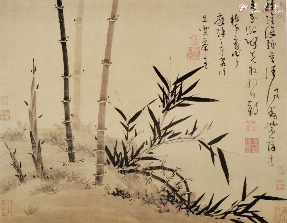 紫砂壶图片：吴镇简介及其墨竹欣赏 - 美壶网