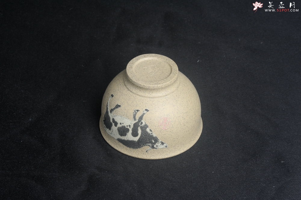 紫砂壶图片：美杯特惠 高温本山段泥 精致牛气冲天主人杯  - 美壶网