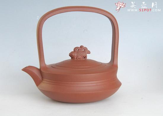 紫砂壶图片：鱼乐提梁 - 美壶网