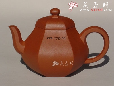 紫砂壶图片：六方玲珑壶 - 美壶网
