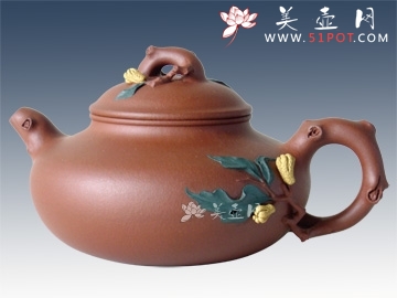 紫砂壶图片：佛手壶 - 美壶网