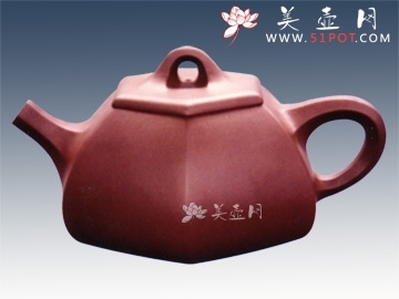 紫砂壶图片：六方石瓢 - 美壶网