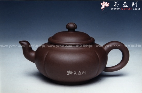 紫砂壶图片：圆四瓣壶 - 美壶网