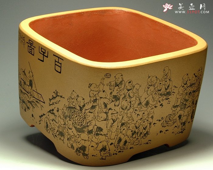 紫砂壶图片：方百子图 - 美壶网