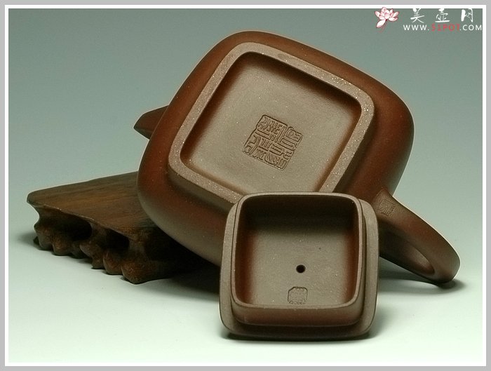 紫砂壶图片：浑四方如意石瓢 - 美壶网