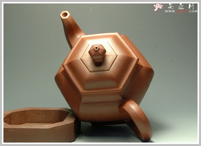 紫砂壶图片：全手六方壶 - 美壶网