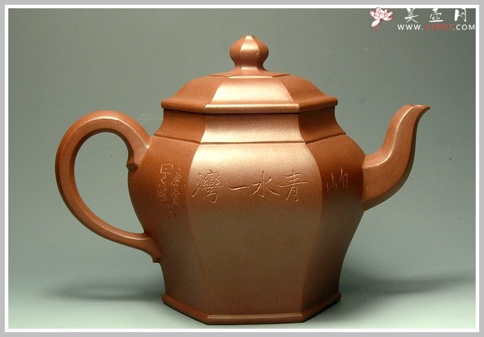 紫砂壶图片：全手六方壶 - 美壶网