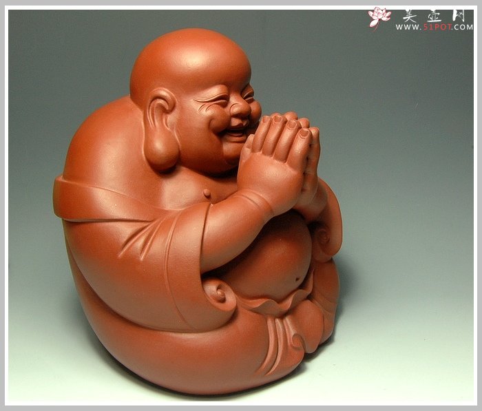 紫砂壶图片：一团和气-拜佛 - 美壶网