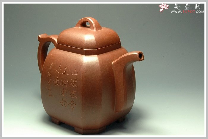 紫砂壶图片：全手八方福壶 - 美壶网