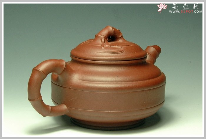 紫砂壶图片：双线竹古 - 美壶网