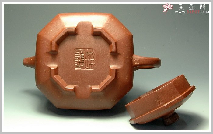 紫砂壶图片：全手工点砂八方侧角 - 美壶网
