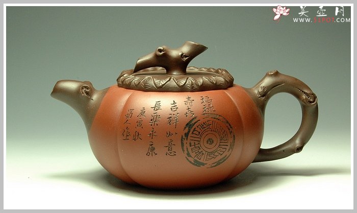 紫砂壶图片：柿福壶 - 美壶网