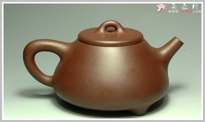 紫砂壶图片：紫泥子冶石瓢 - 美壶网