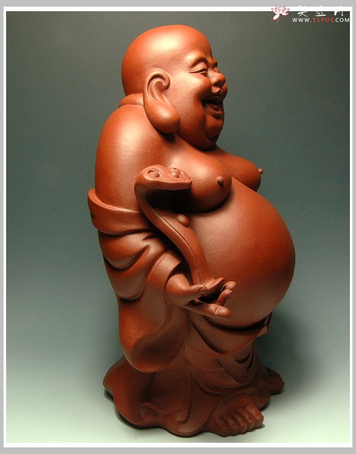 紫砂壶图片：如意弥勒 - 美壶网