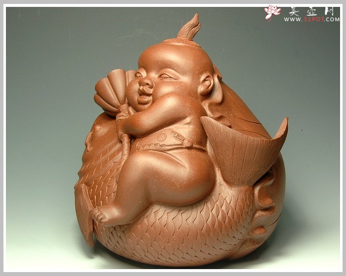 紫砂壶图片：连年有余 - 美壶网