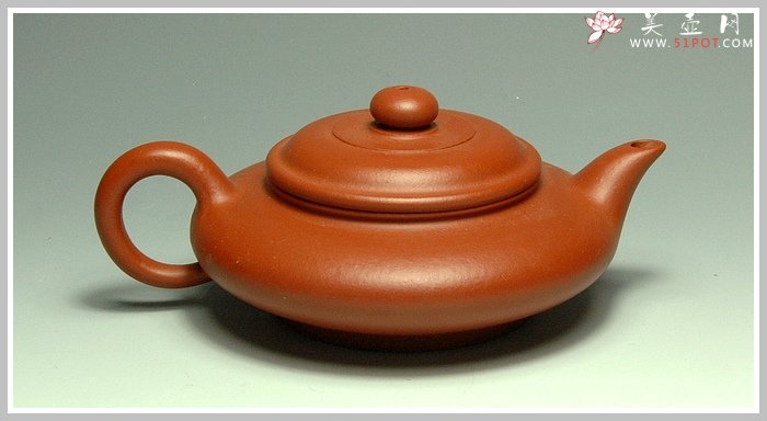紫砂壶图片：朱泥虚扁 - 美壶网