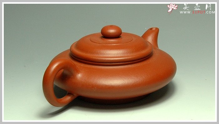 紫砂壶图片：朱泥虚扁 - 美壶网