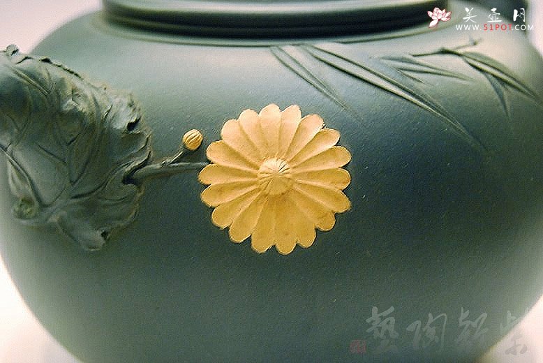 紫砂壶图片：竹菊 - 美壶网