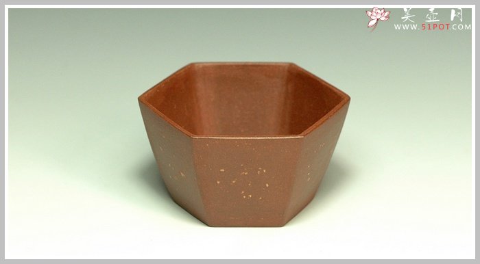 紫砂壶图片：精品六方点砂杯子 一套六六大顺 - 美壶网