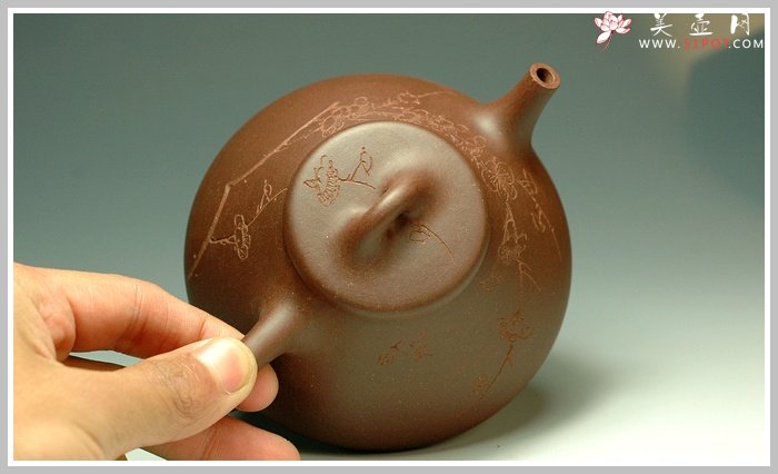 紫砂壶图片：通转梅花 子冶石瓢 - 美壶网