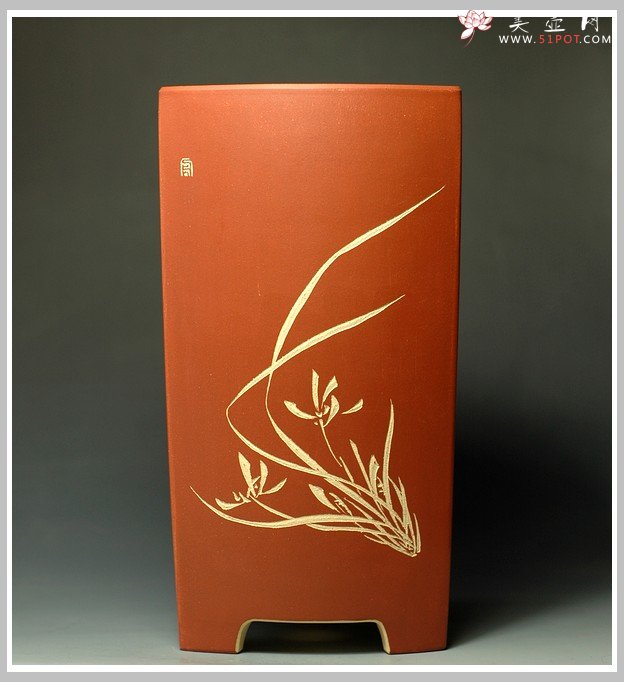 紫砂壶图片：长四方花盆1 - 美壶网