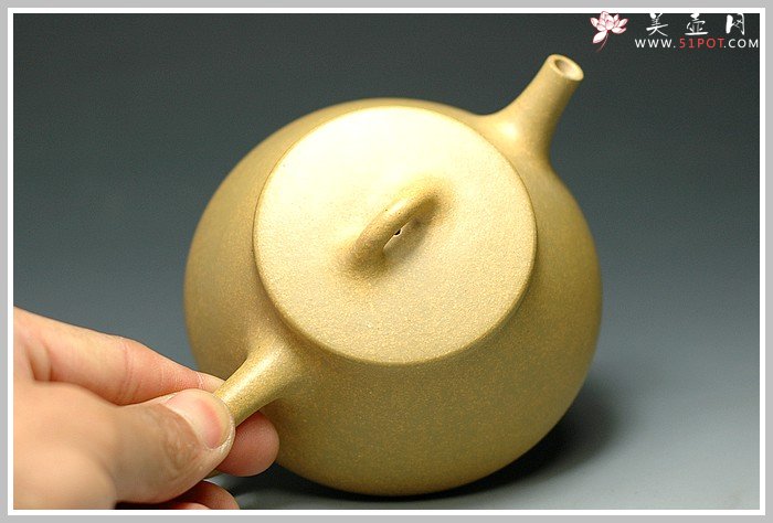 紫砂壶图片：平盖段泥石瓢 - 美壶网