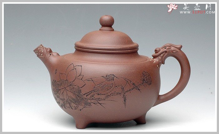 紫砂壶图片：紫泥龙珠 - 美壶网
