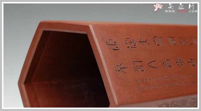 紫砂壶图片：六方笔筒2 - 美壶网