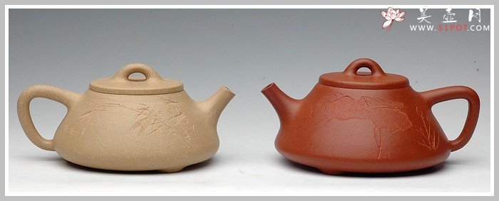 紫砂壶图片：全手精工降坡泥子冶石瓢 - 美壶网