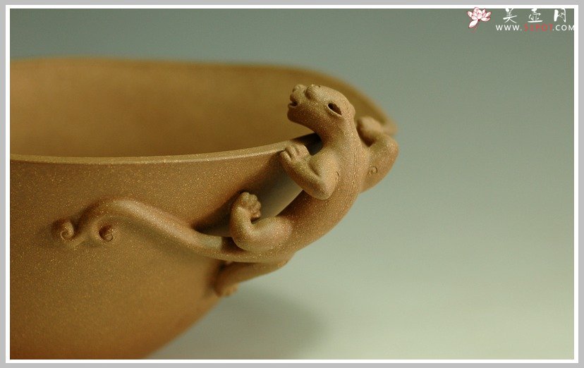 紫砂壶图片：羊首螭龙洗 - 美壶网