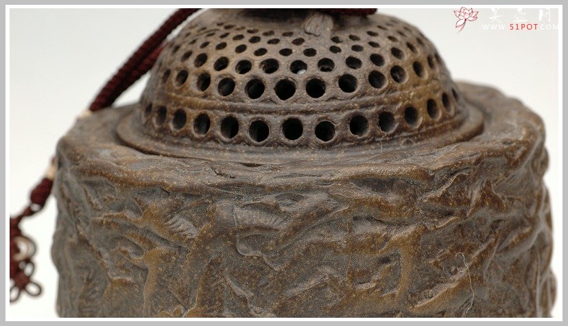 紫砂壶图片：千鸟人参香炉 - 美壶网