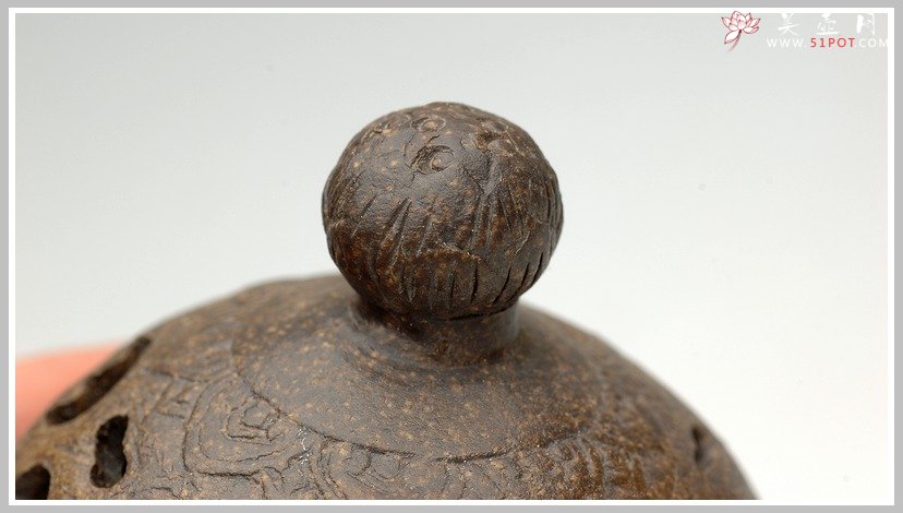 紫砂壶图片：象腿莲花座香炉 - 美壶网