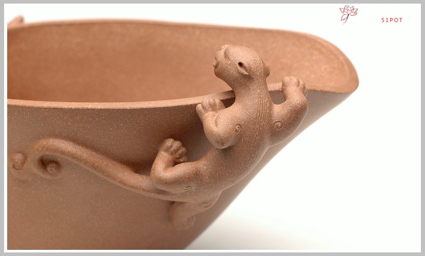 紫砂壶图片：羊首螭龙洗 - 美壶网