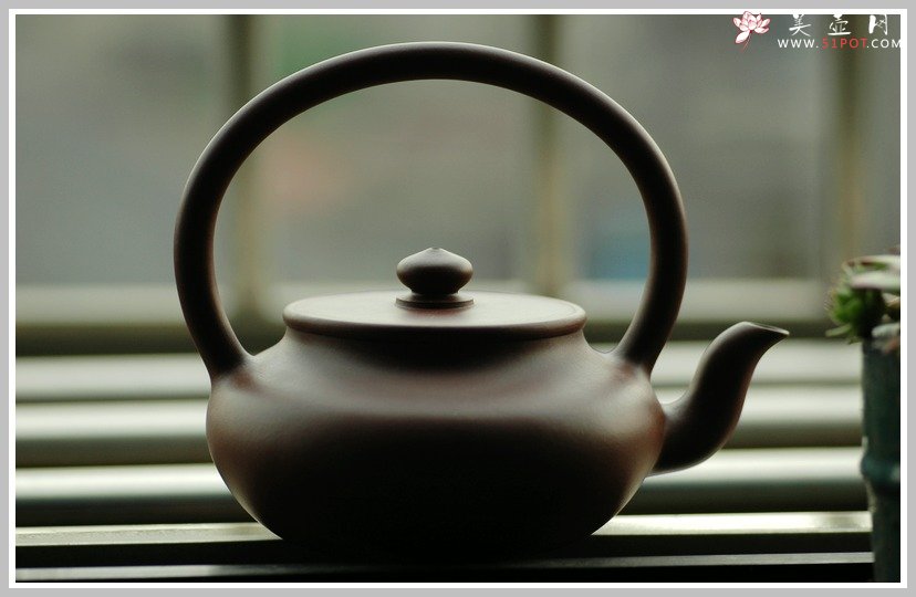 紫砂壶图片：全手旭茂提梁 - 美壶网