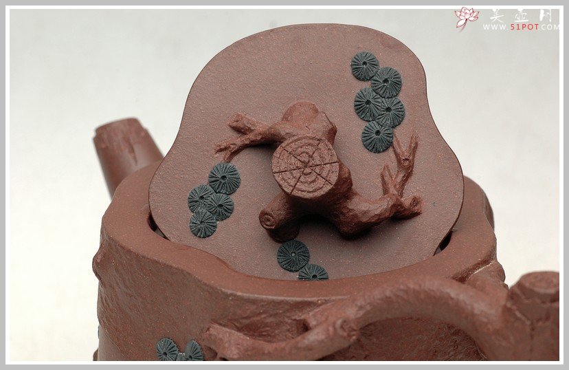 紫砂壶图片：苍健俊逸之全手松桩 - 美壶网