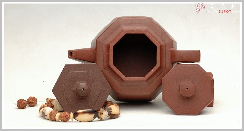 紫砂壶图片：全手工小八方 - 美壶网