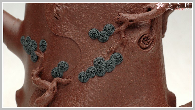 紫砂壶图片：苍健俊逸之全手松桩 - 美壶网