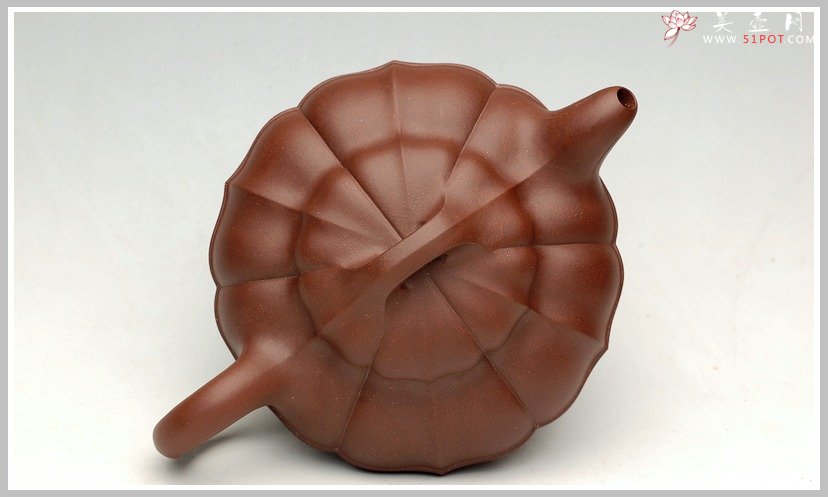 紫砂壶图片：大气稳重-合欢菱花 - 美壶网