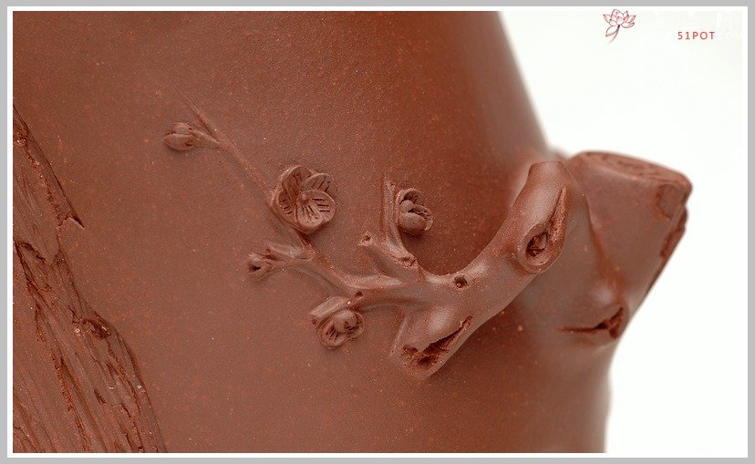 紫砂壶图片：全手梅桩花盆 - 美壶网