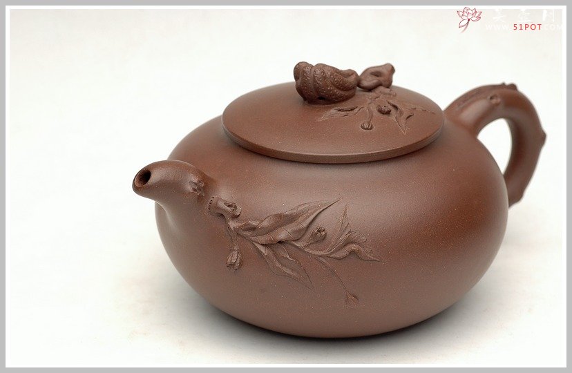 紫砂壶图片：薄胎精品花货-佛手 - 美壶网