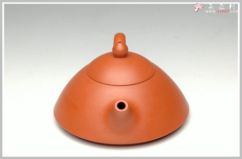 紫砂壶图片：全手朱泥小笠翁 - 美壶网