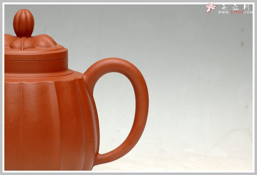 紫砂壶图片：朱泥菱花 - 美壶网