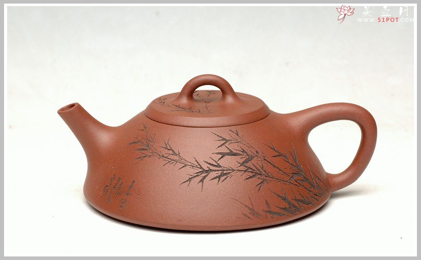 紫砂壶图片：瓢刻竹 - 美壶网