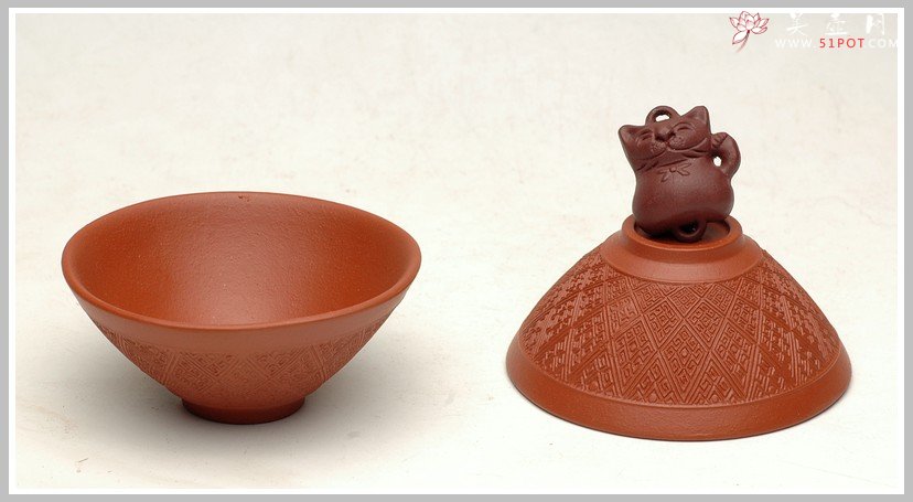 紫砂壶图片：黄金朱泥斗盏杯 - 美壶网