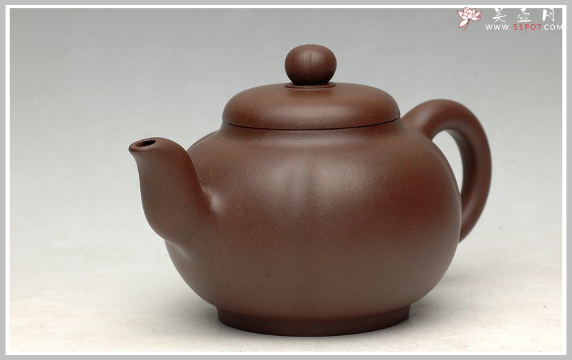 紫砂壶图片：见功力之全手筋纹花蕾 - 美壶网