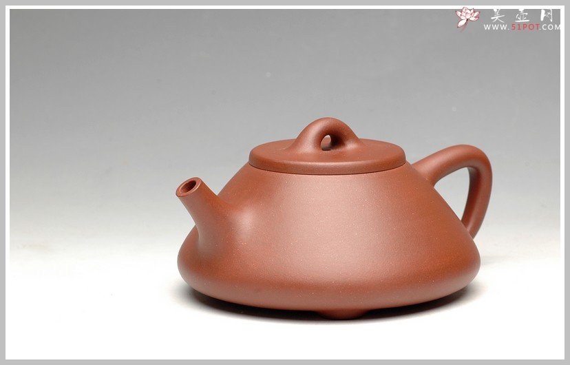 紫砂壶图片：传统耐品之全手石瓢 - 美壶网