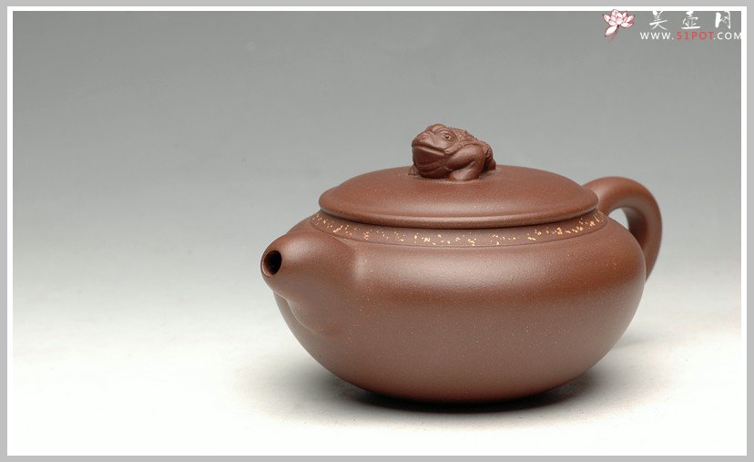 紫砂壶图片：极品老紫泥 道洪风格之金蟾 进宝 - 美壶网