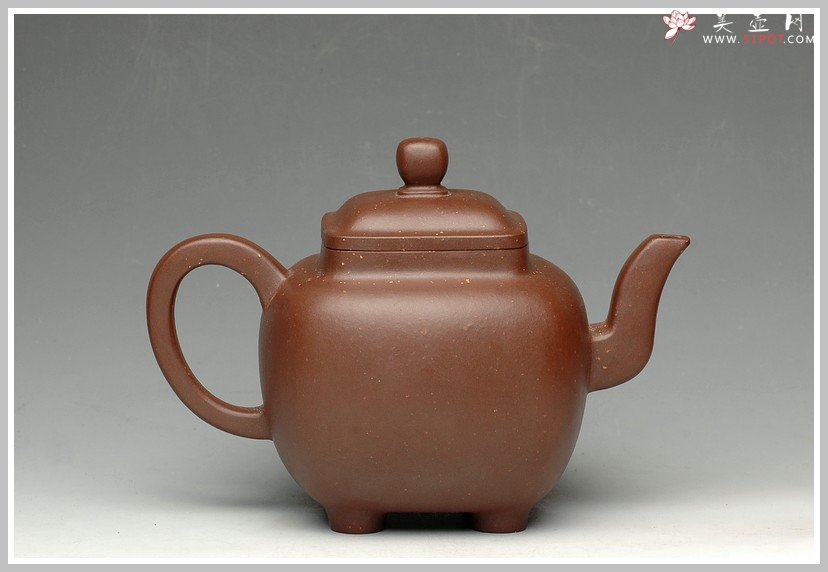 紫砂壶图片：四足方壶 - 美壶网