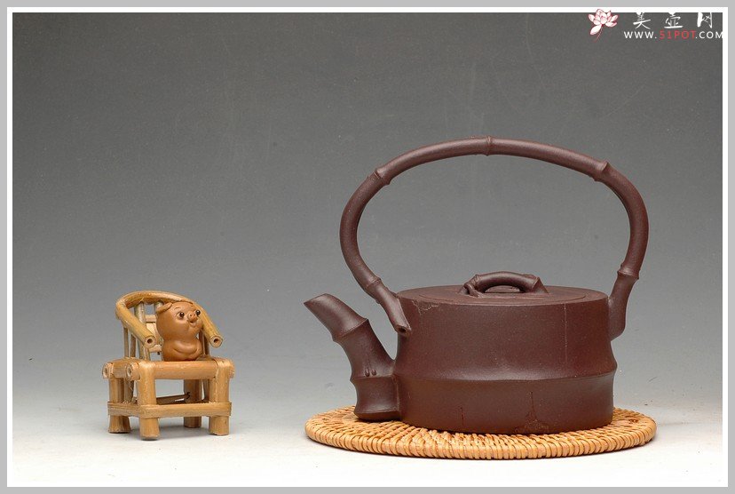 紫砂壶图片：单志萍老师新品 全手竹韵提梁 - 美壶网