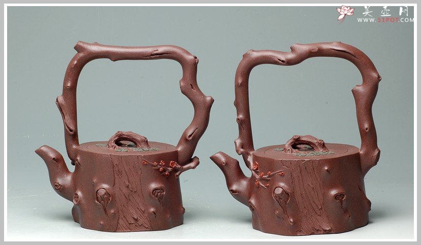 紫砂壶图片：精品全手三友提梁 难度大 - 美壶网